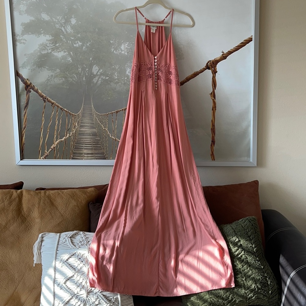 Daytrip Peach Maxi Dress ⓜ 🧡🧡🧡